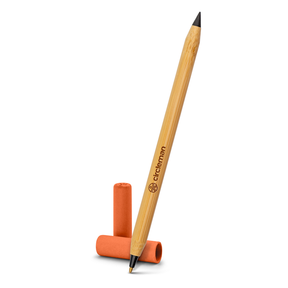 Stylo bille en bambou 2 en 1 crayon 